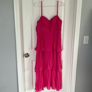 Pink tiered dress